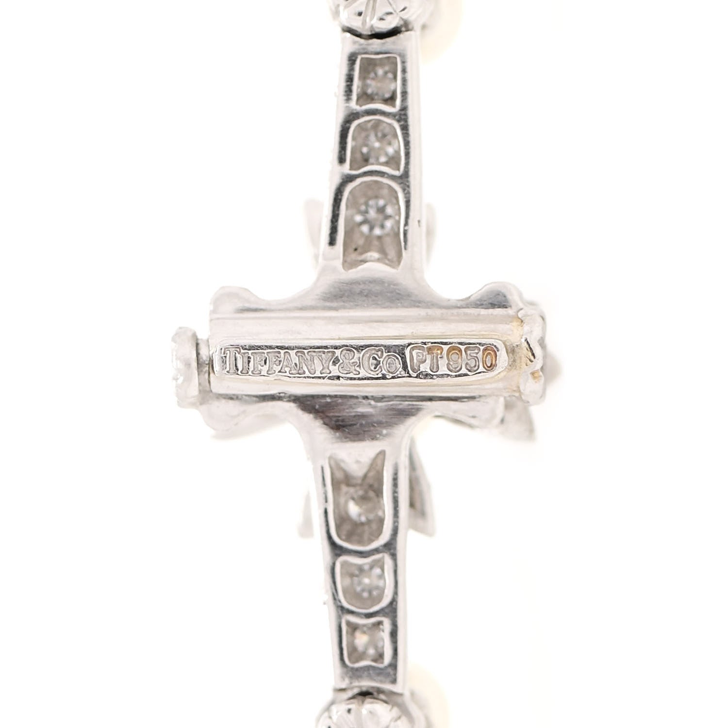 Tiffany Platinum Diamond Akoya Pearl Floret Necklace 4 of 5