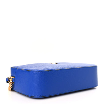 Versace Grainy Calfskin Small Virtus Camera Bag Blue 4 of 8