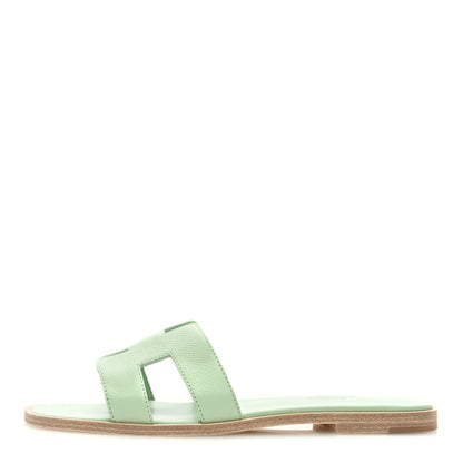 Hermes Epsom Oran Sandals 38 Vert Jade 1 of 9