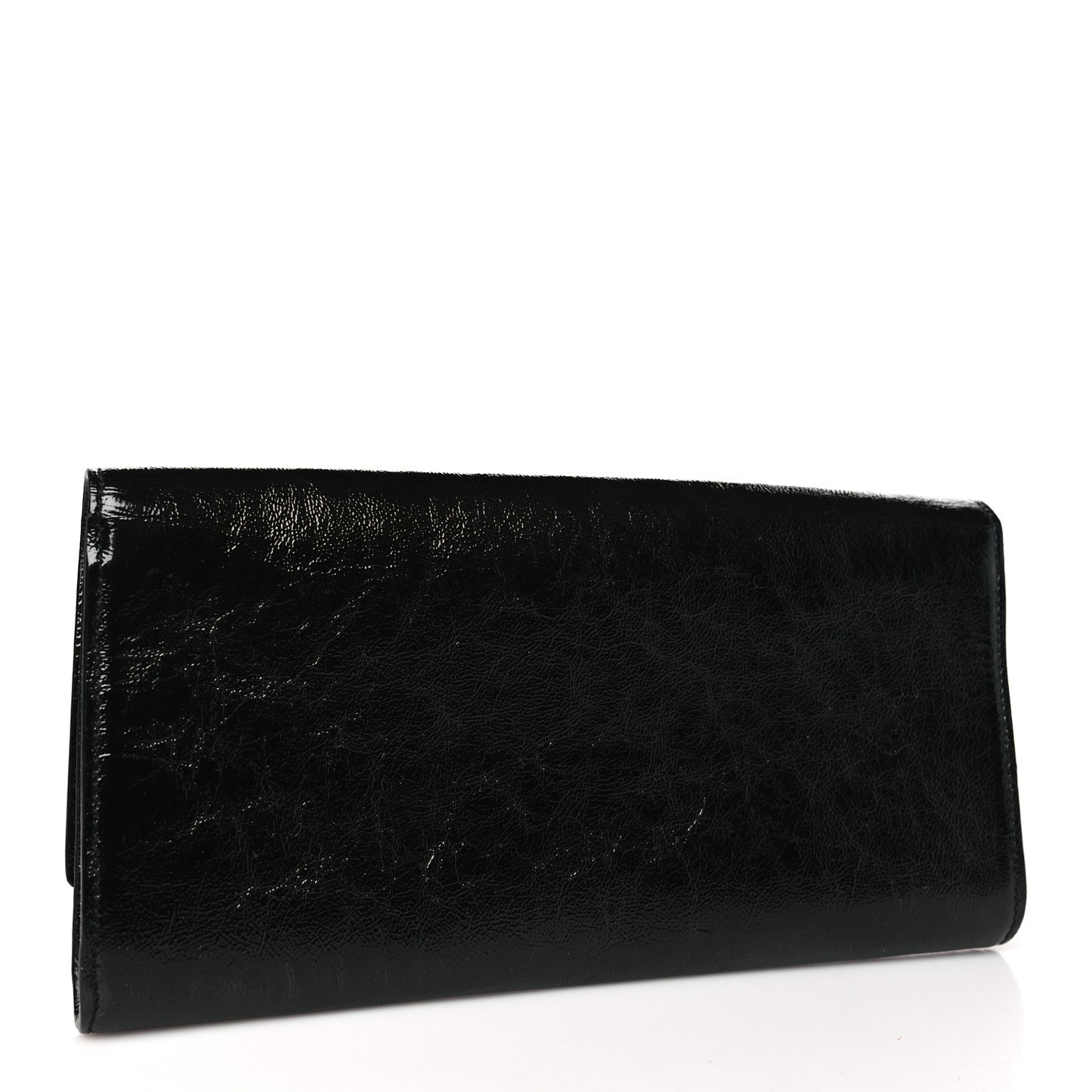 Textured Patent Monogram Small Belle De Jour Clutch Black