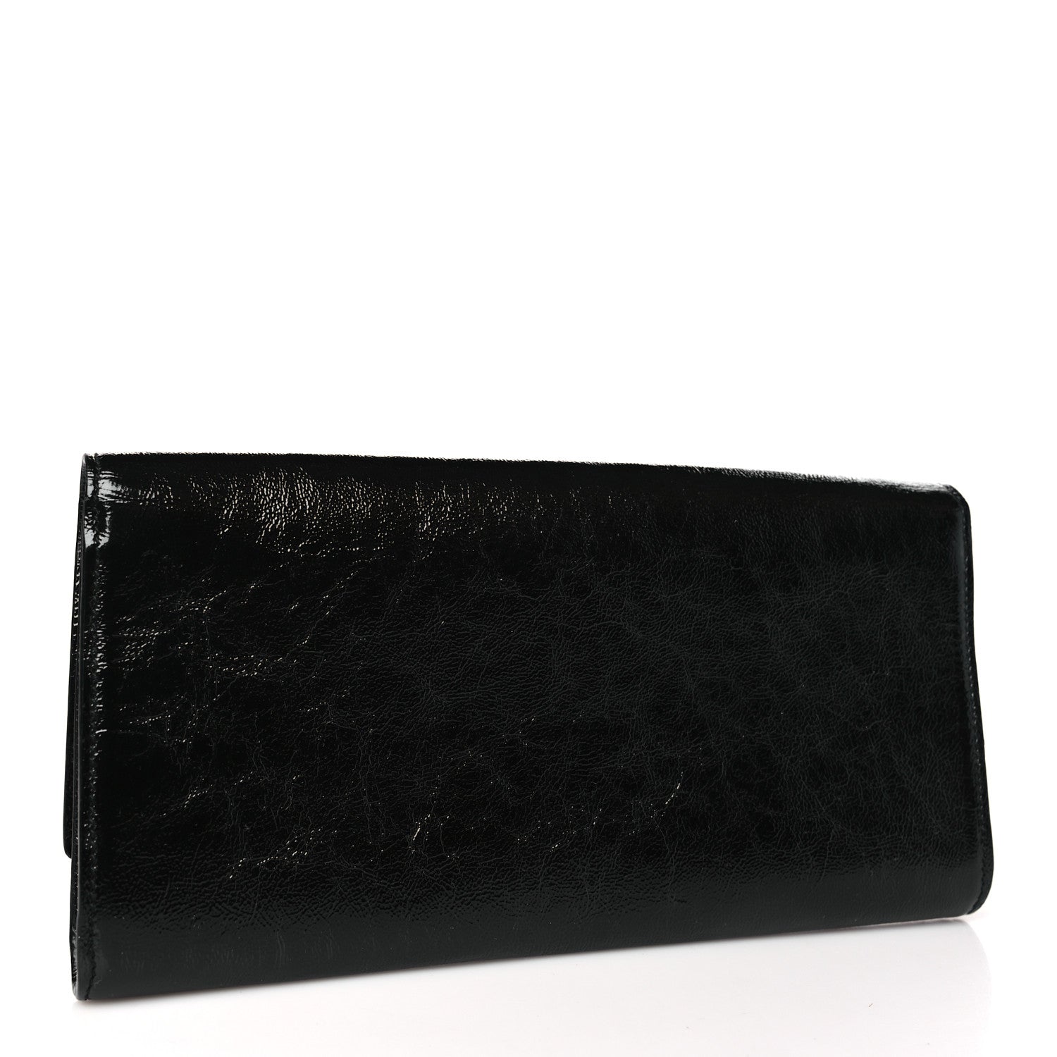 Saint Laurent Textured Patent Monogram Small Belle De Jour Clutch Black 3 of 9