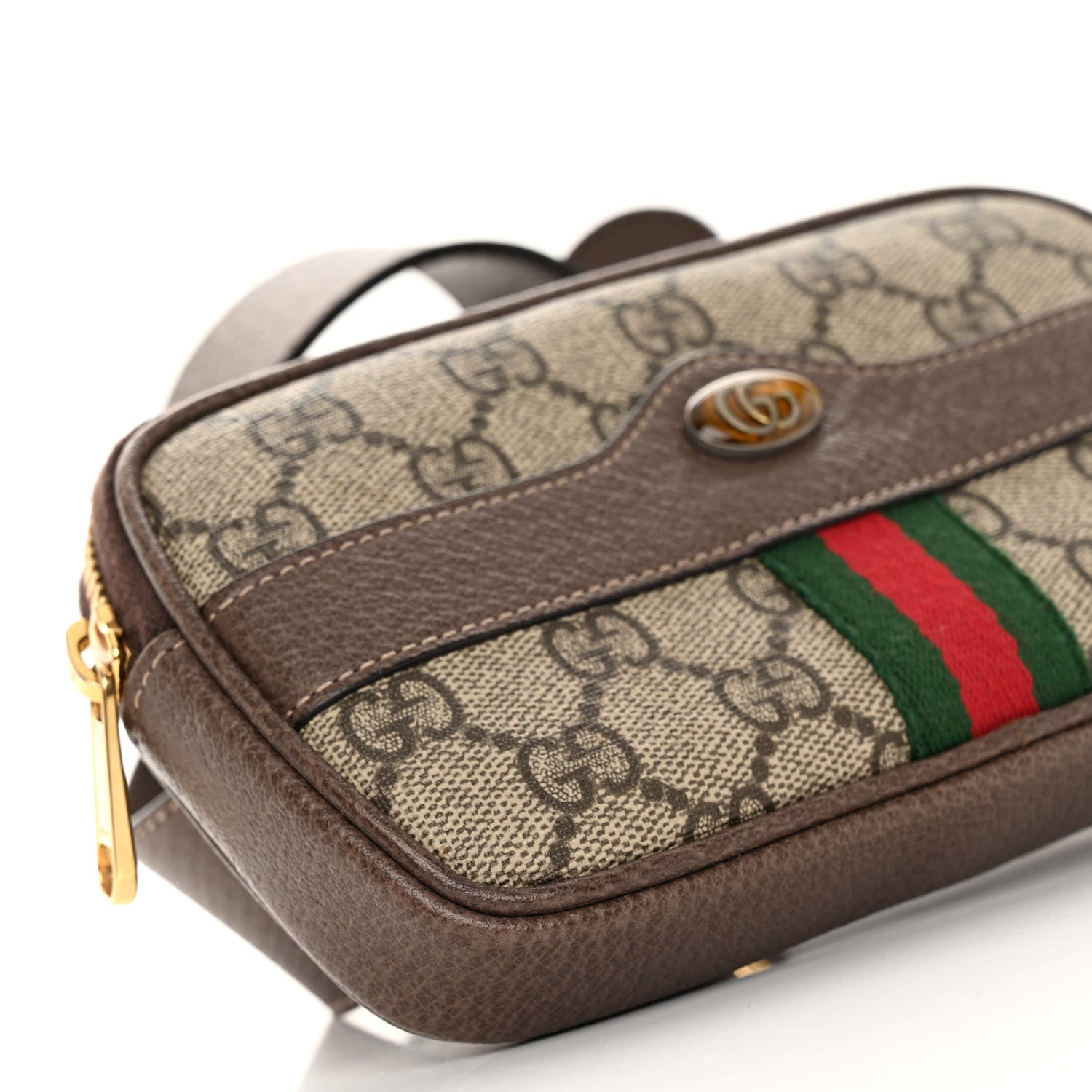 Gucci GG Supreme Monogram Web Ophidia Belted iPhone Case 85 34 Dark Brown 9 of 10