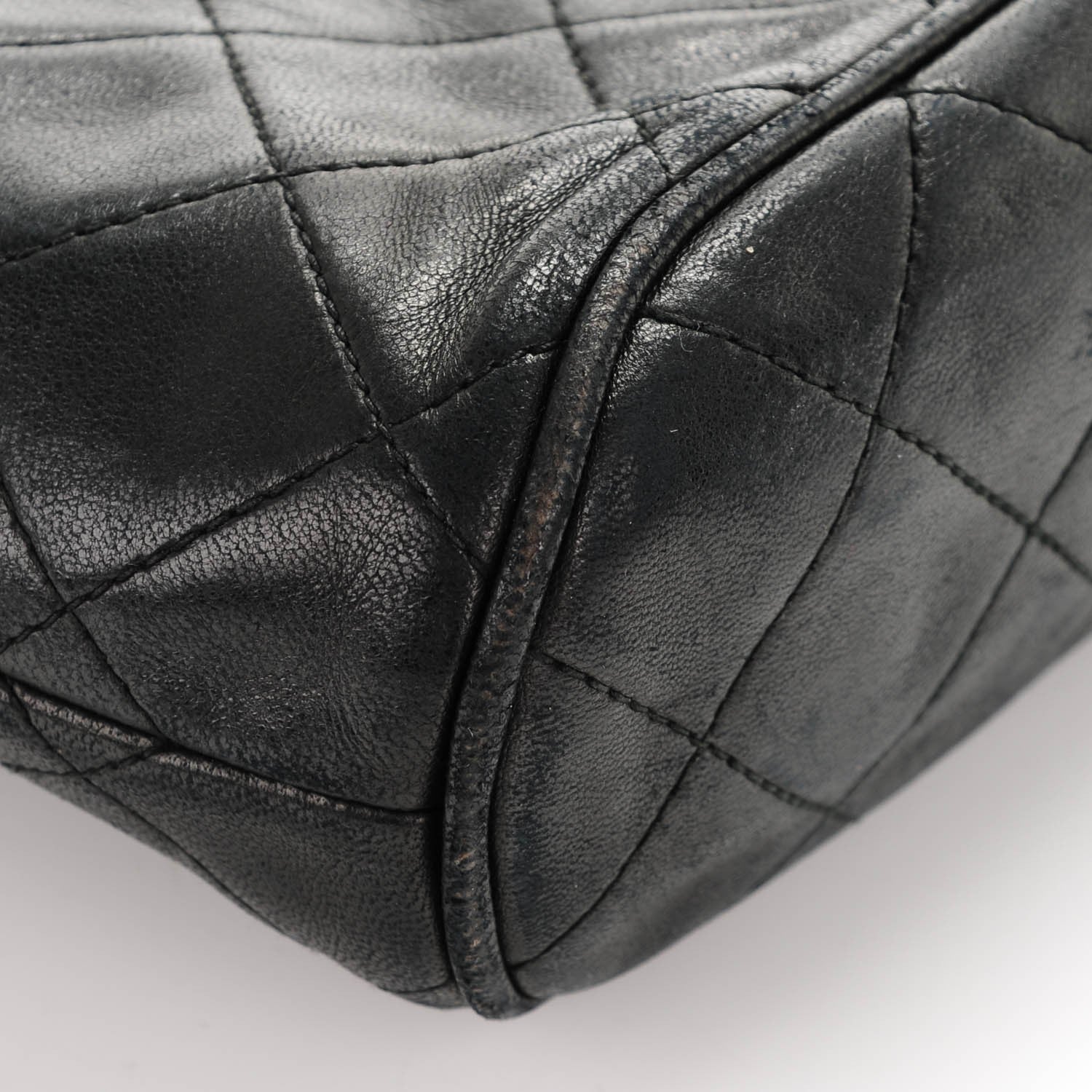 Chanel Lambskin Quilted CC Tassel Shoulder Flap Bag Black 8 of 9