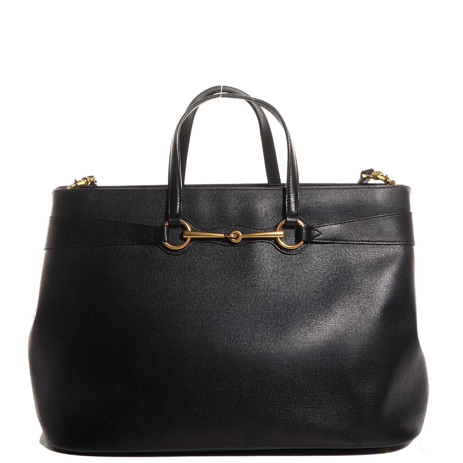 Gucci Textured Calfskin Large Bright Bit Tote Black 1 of 9