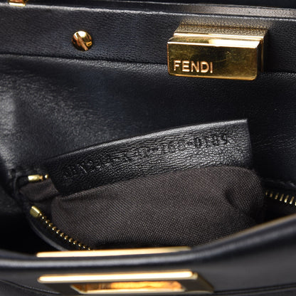 Fendi Nappa Mini Peekaboo Iconic Satchel Black 8 of 9