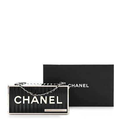 Chanel Resin Enamel CC Shopping Container Signature Minaudiere Clutch Black White 10 of 10