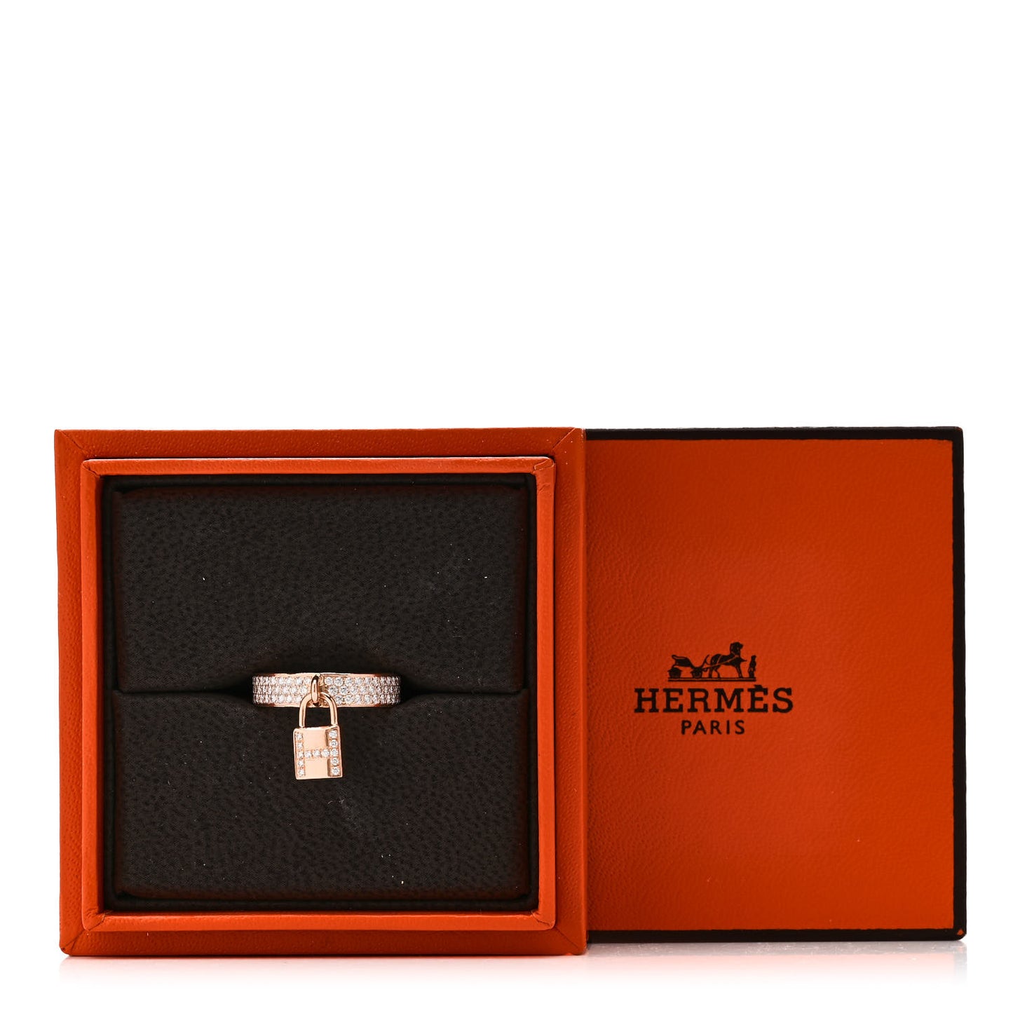 18K Rose Gold Diamond MM Kelly Clochette Ring 49 5