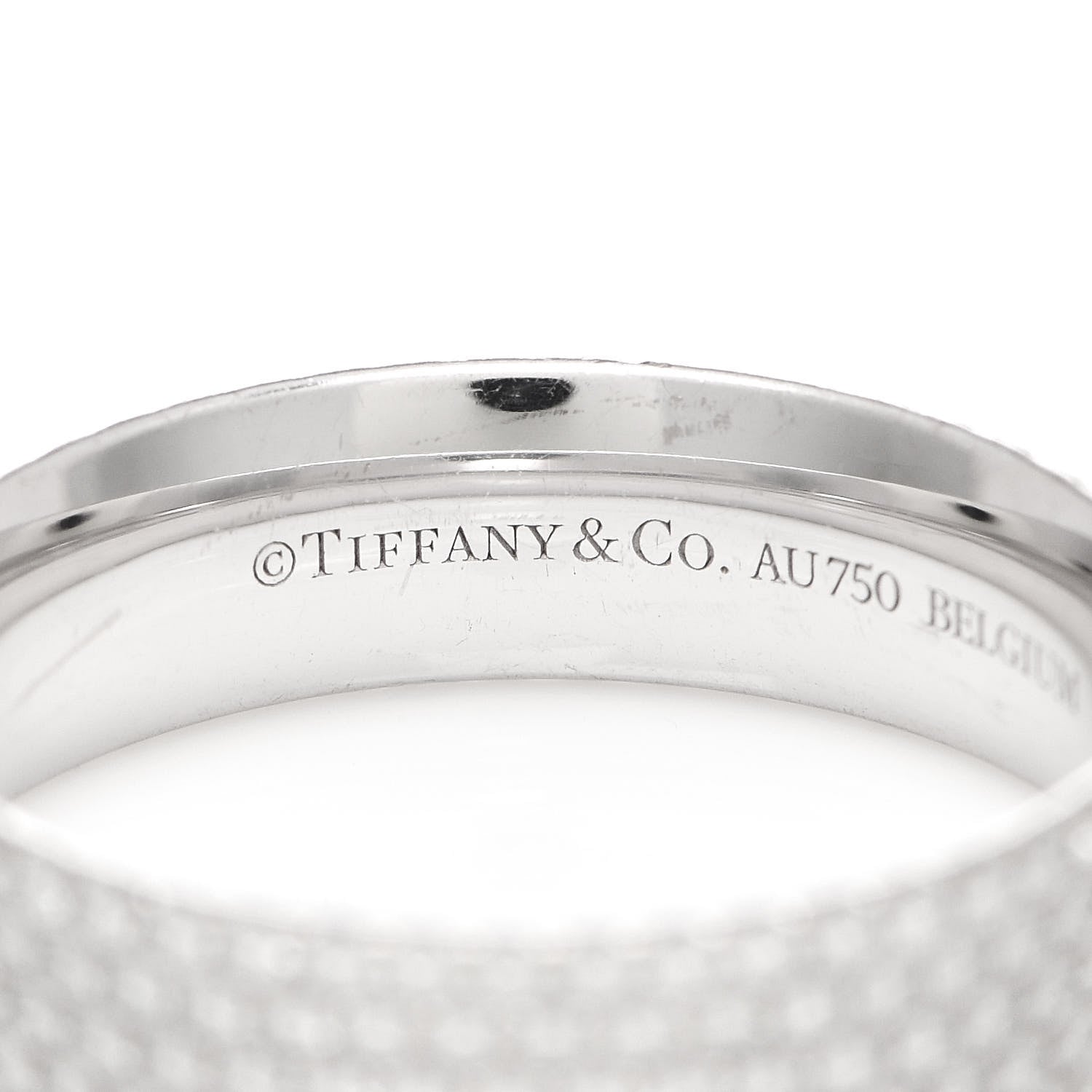 Tiffany 18K White Gold Diamond Metro Five-Row Ring 53 6.5 4 of 5