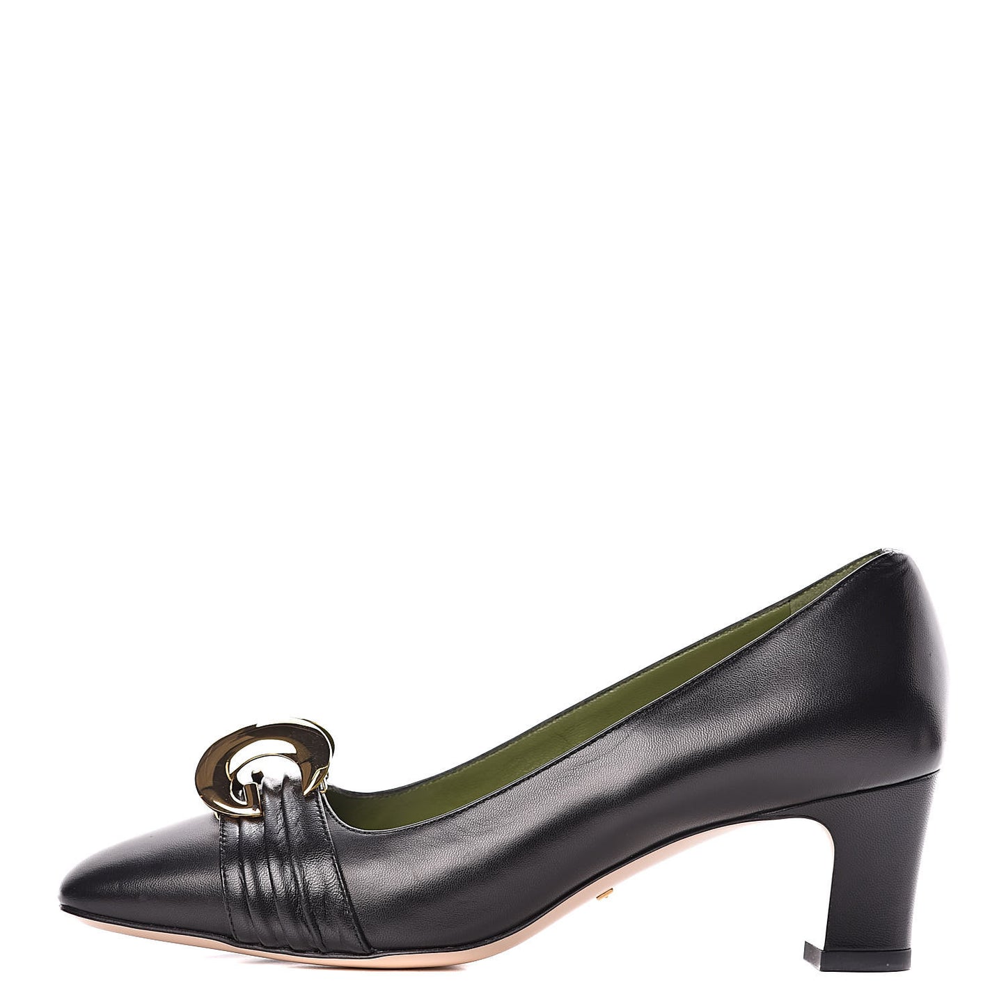 Malaga Kid Half Moon GG Square Toe Pumps 37 Black