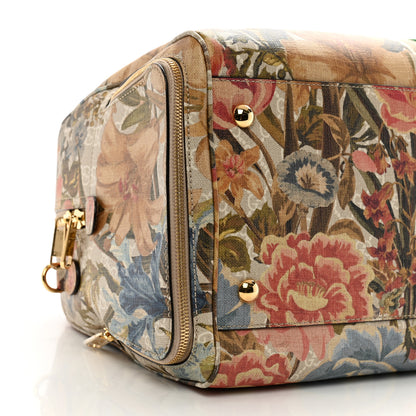 Gucci GG Supreme Monogram Ophidia Flora Print Large Duffle Bag Beige Blue Multicolor 11 of 12