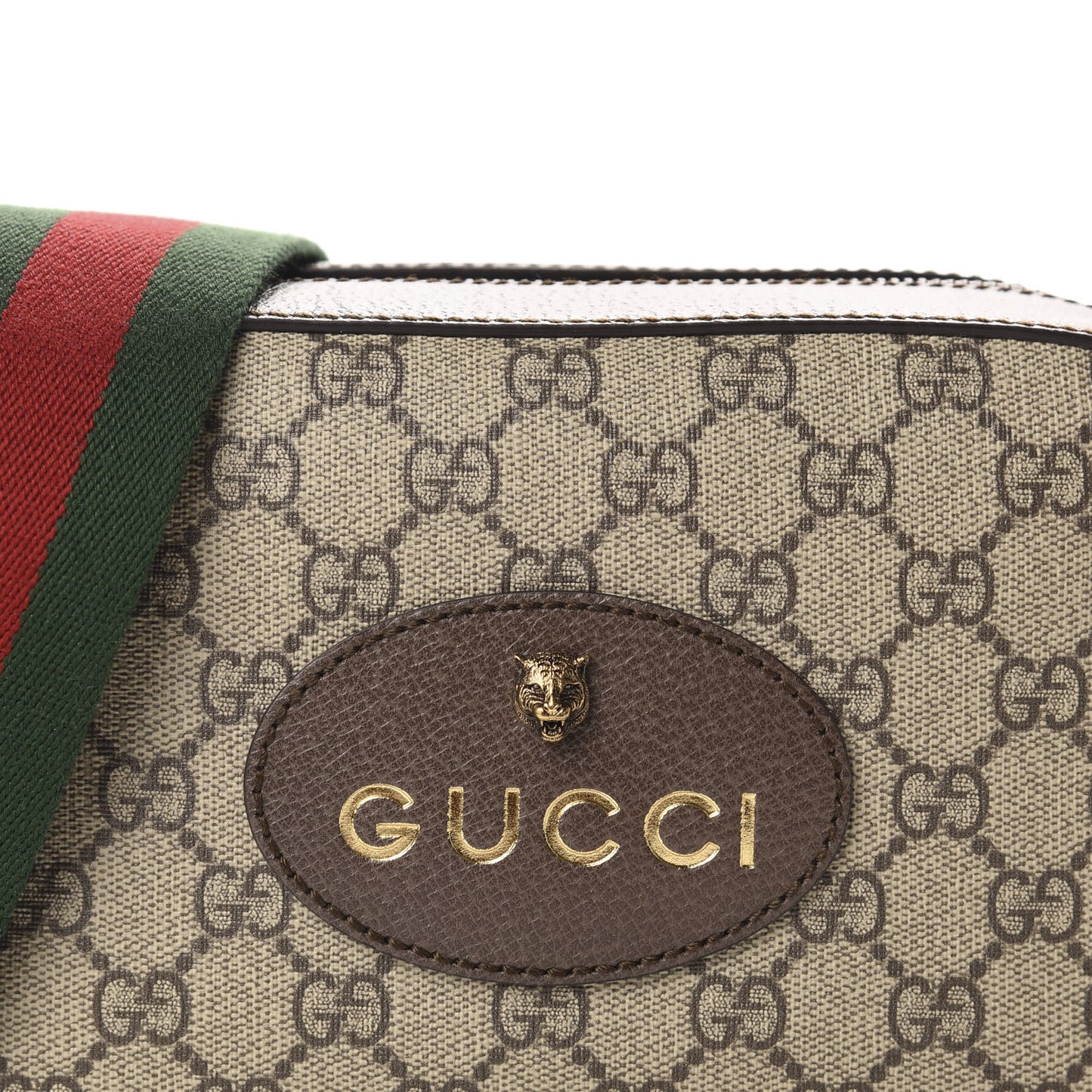 GG Supreme Monogram Web Neo Vintage Shoulder Bag Beige New Acero Crop