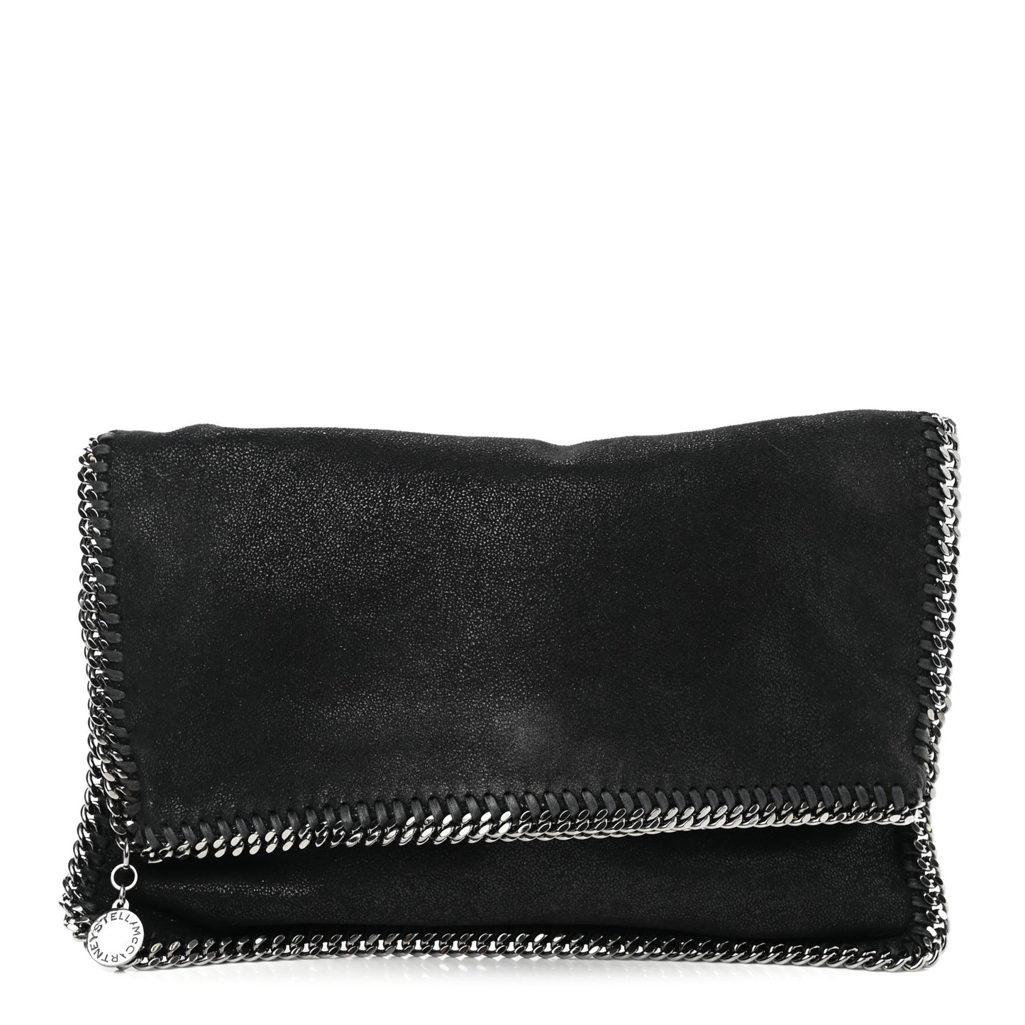 Shaggy Deer Falabella Fold Over Clutch Black