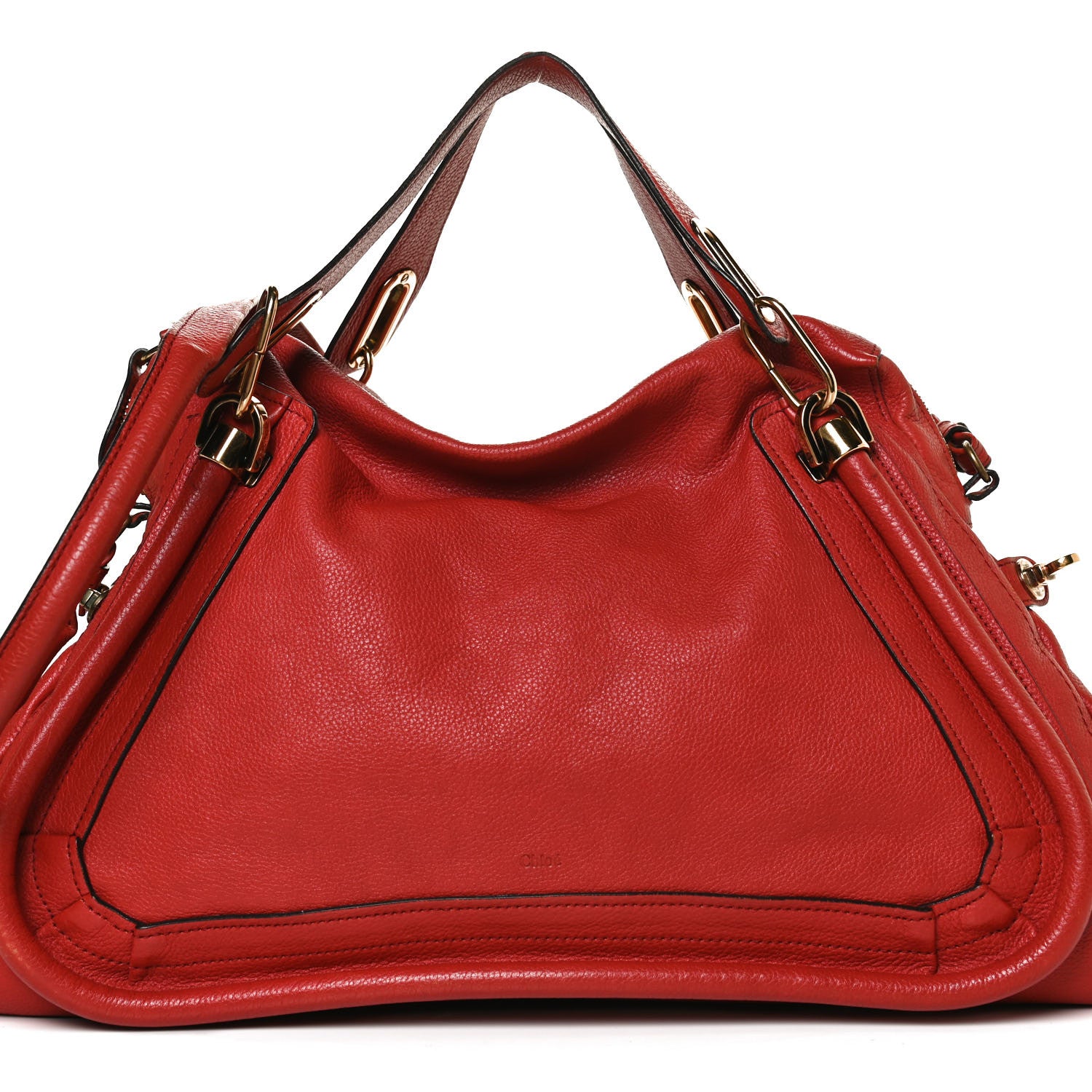 Chloe Calfskin Large Paraty Red 7 of 16