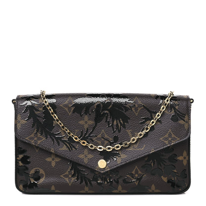 Louis Vuitton Monogram Blossom Pochette Felicie Chain Wallet Black 1 of 15