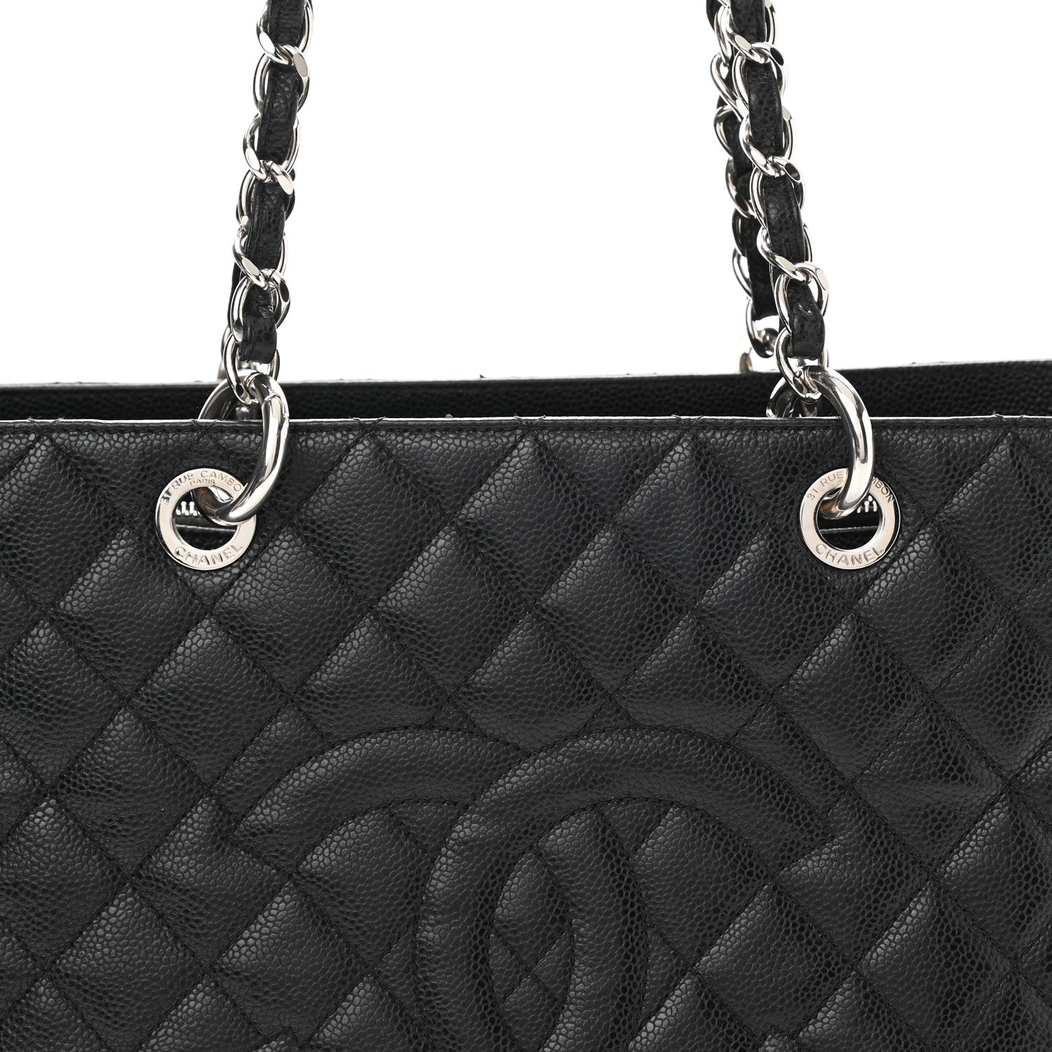 Chanel Caviar Quilted Grand Shopping Tote GST Black 8 of 12