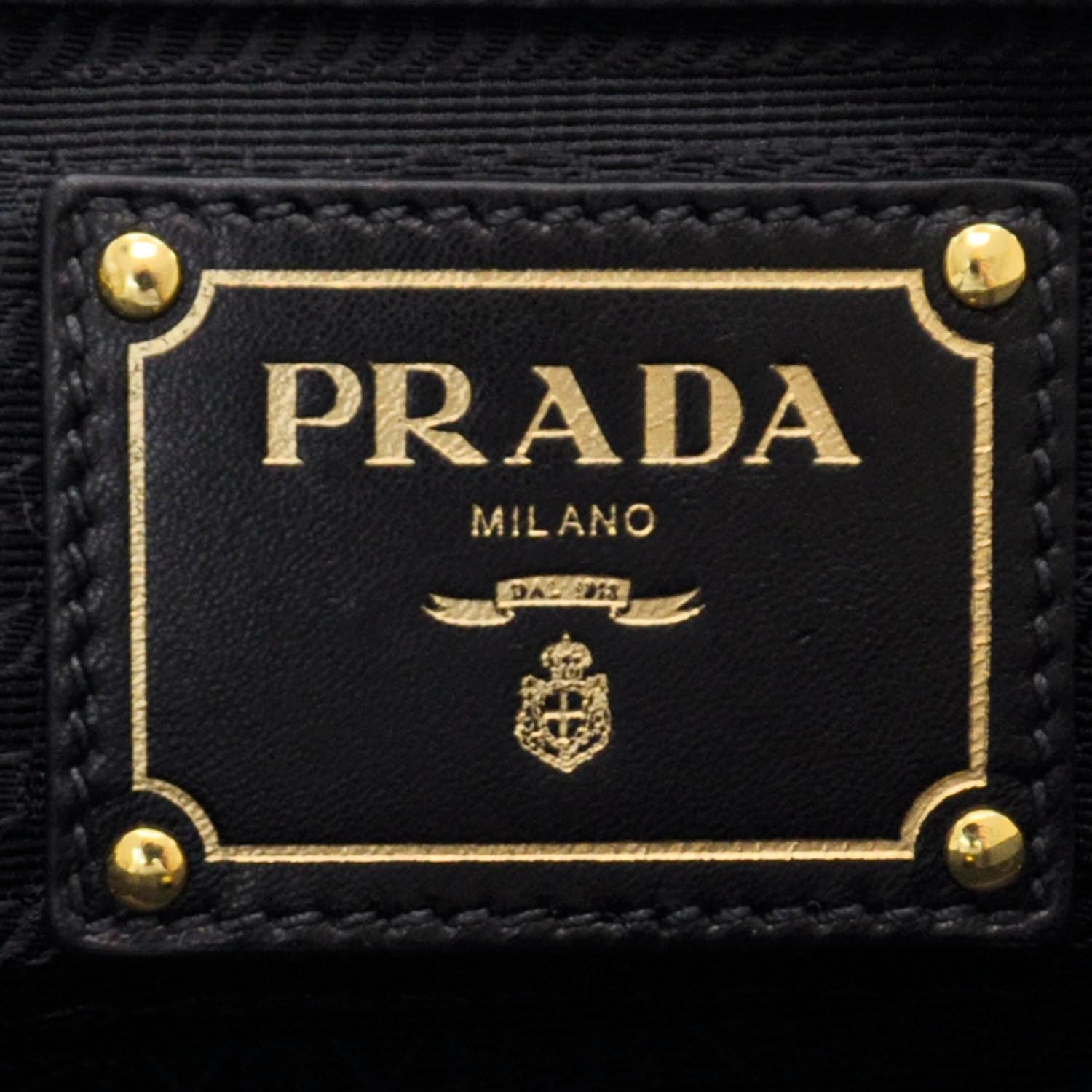 Prada Nappa Leather Gaufre Tote Nero Black 9 of 11