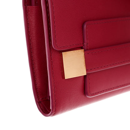 Delvaux Calfskin Madam Tri-Fold Wallet Framboise 8 of 10