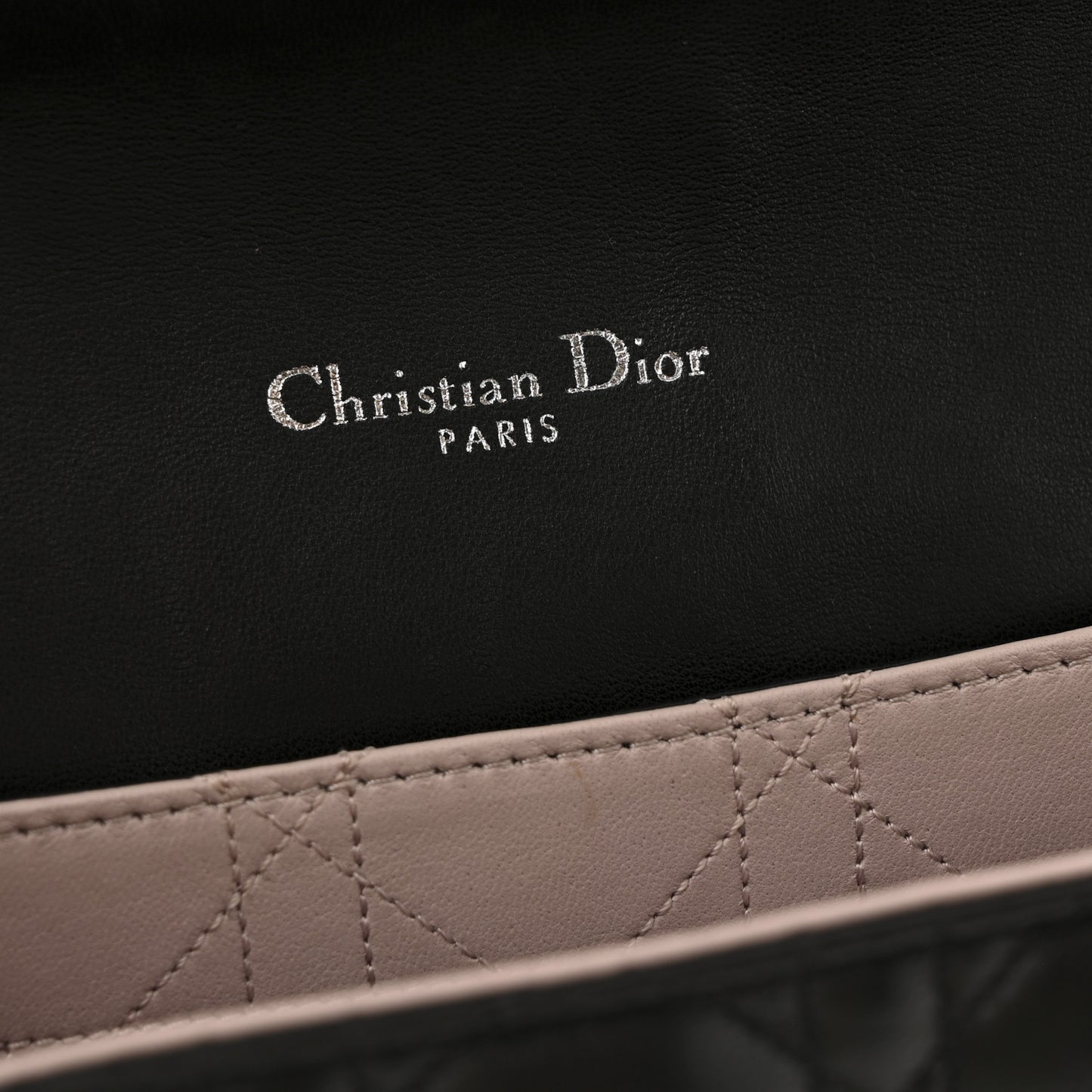 Lambskin Cannage Medium Miss Dior Flap Black
