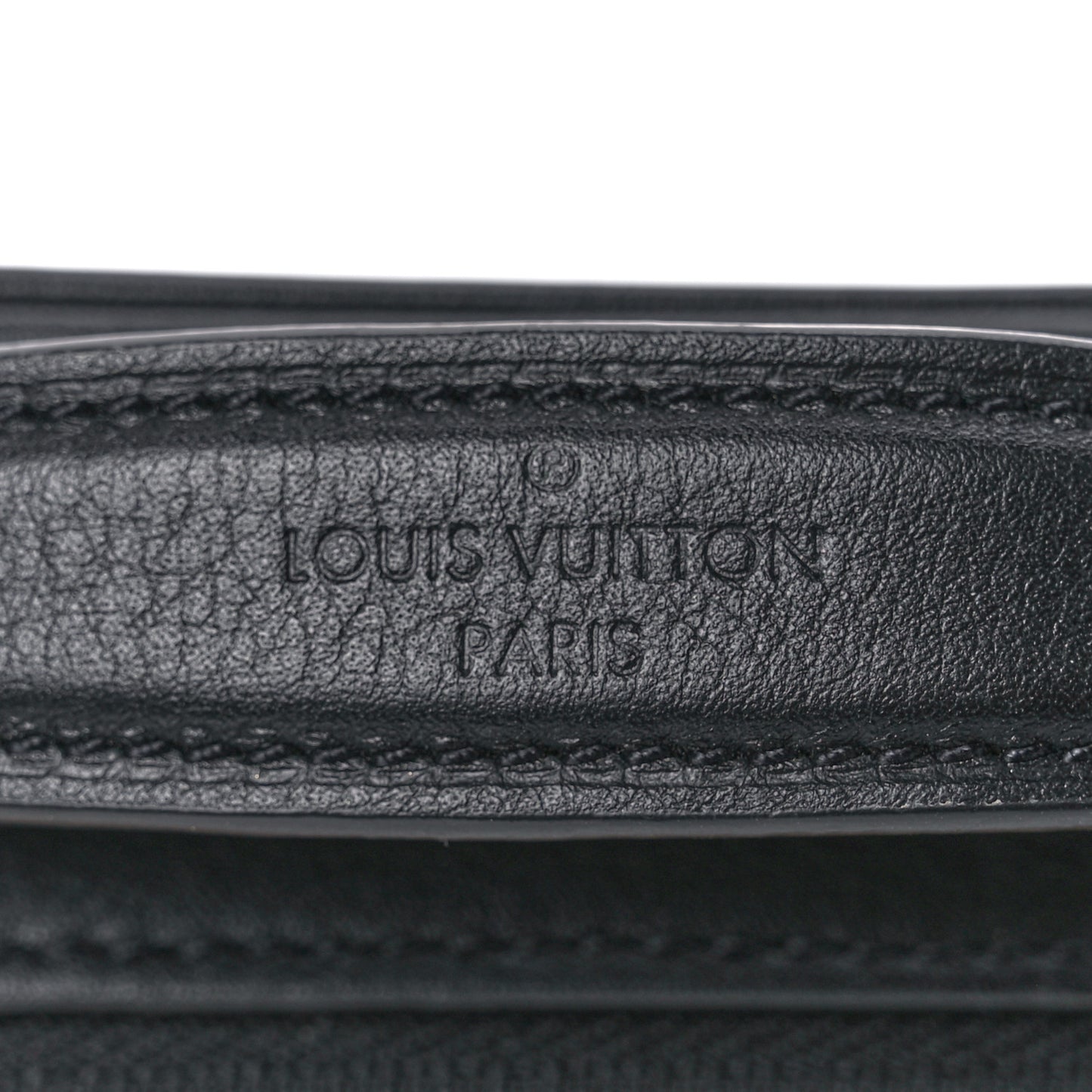 Calfskin Monogram Embossed Utility Crossbody Black