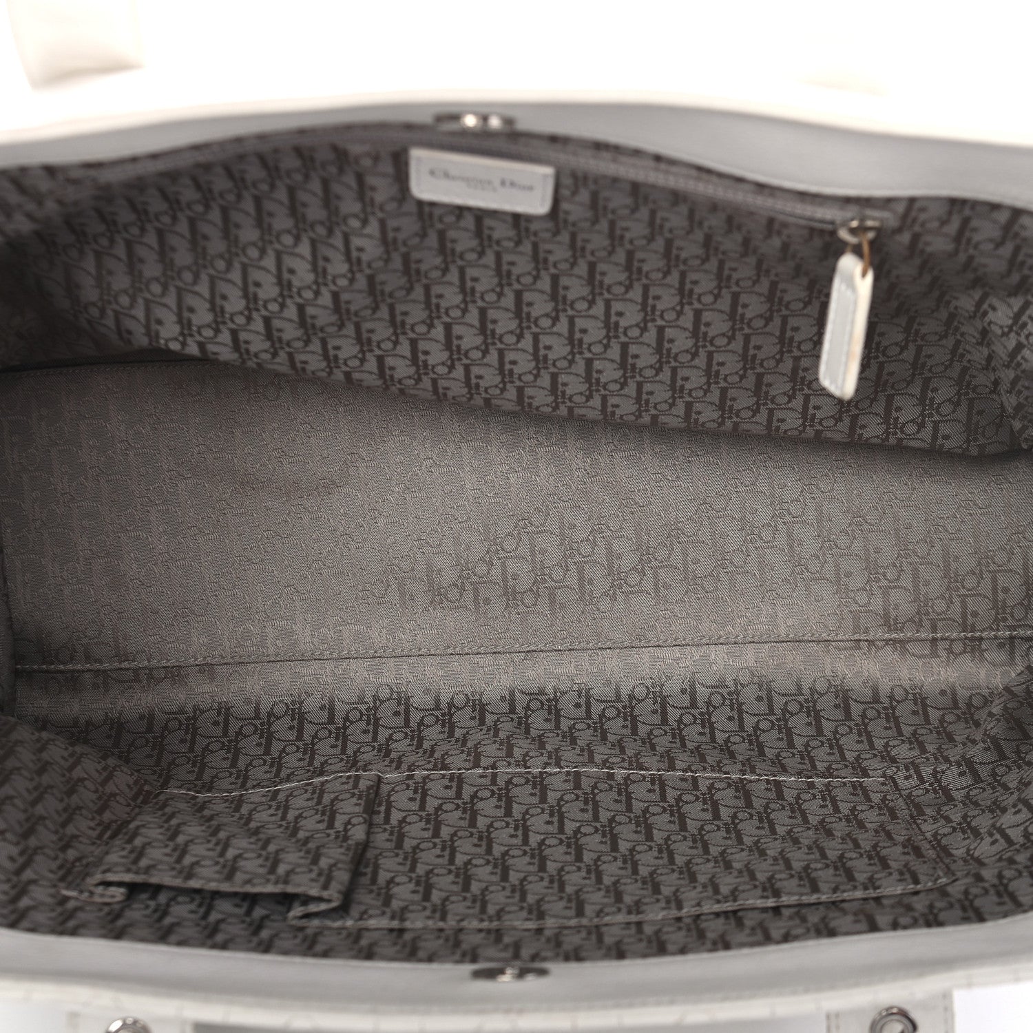 Christian Dior Cannage Stitched Tote White 5 of 9