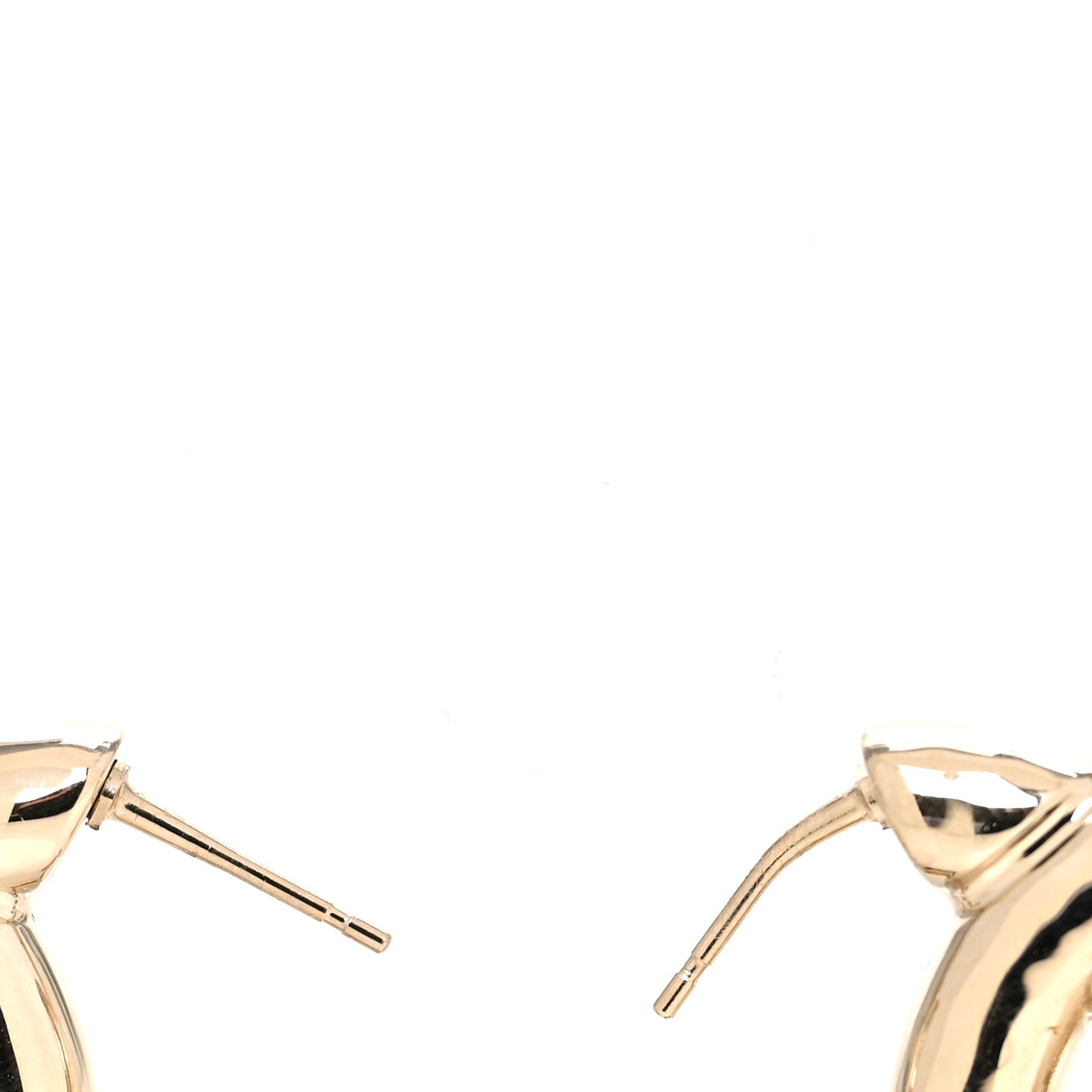 Metal Large CC Earrings Light Gold