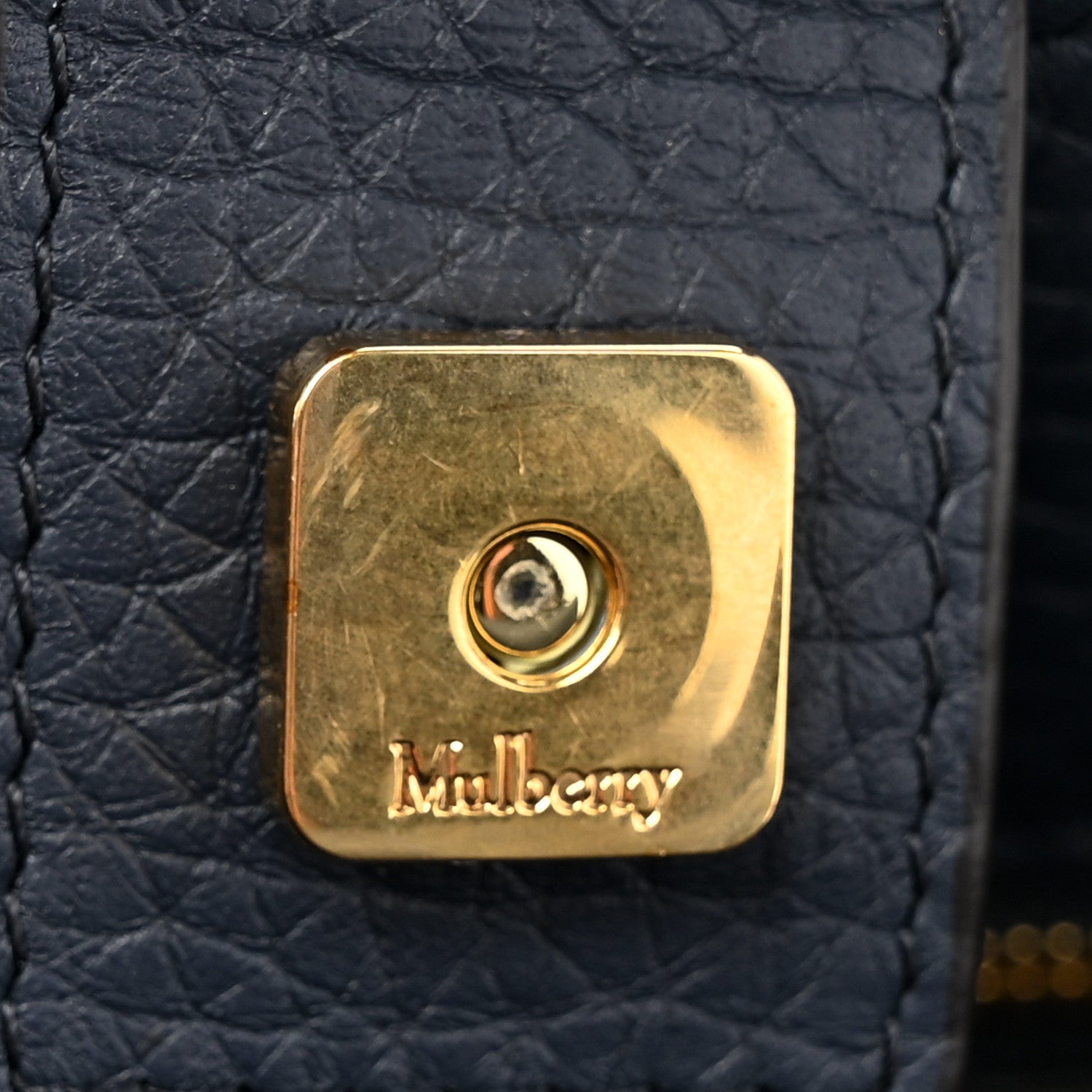 Mulberry Heavy Grain Small Iris Tote Navy 5 of 8