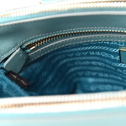 Prada Saffiano Lux Mini Galleria Double Zip Tote Anice 14 of 16