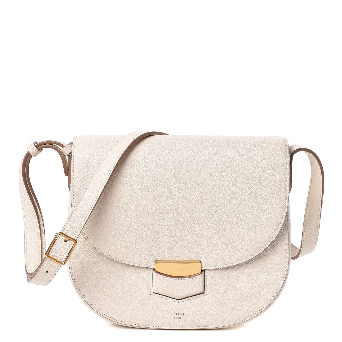 Grained Calfskin Compact Trotteur White