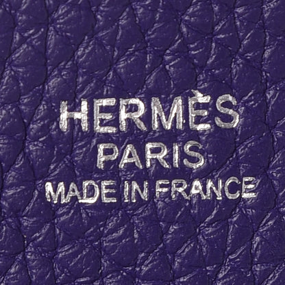 Hermes Taurillon Clemence Evelyne III PM Iris 8 of 9