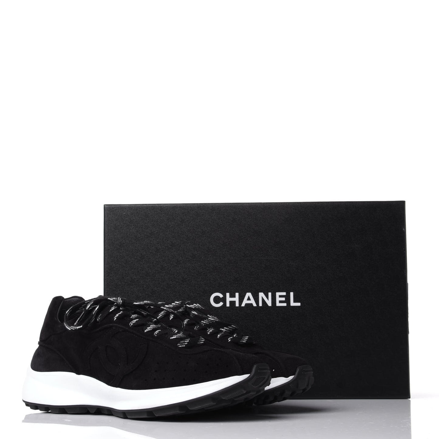 Suede Goatskin CC Sneakers 39.5 Black