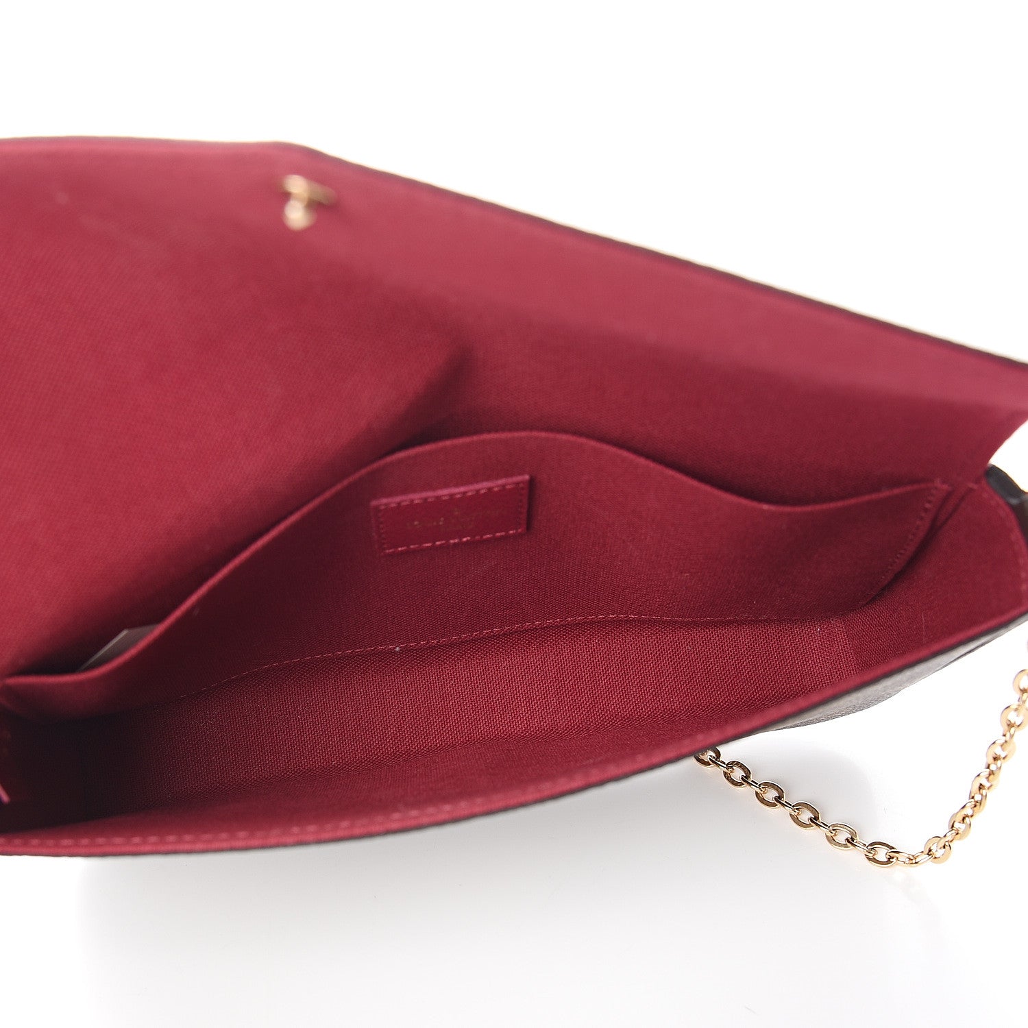 Louis Vuitton Monogram Pochette Felicie Chain Wallet Fuchsia 4 of 11