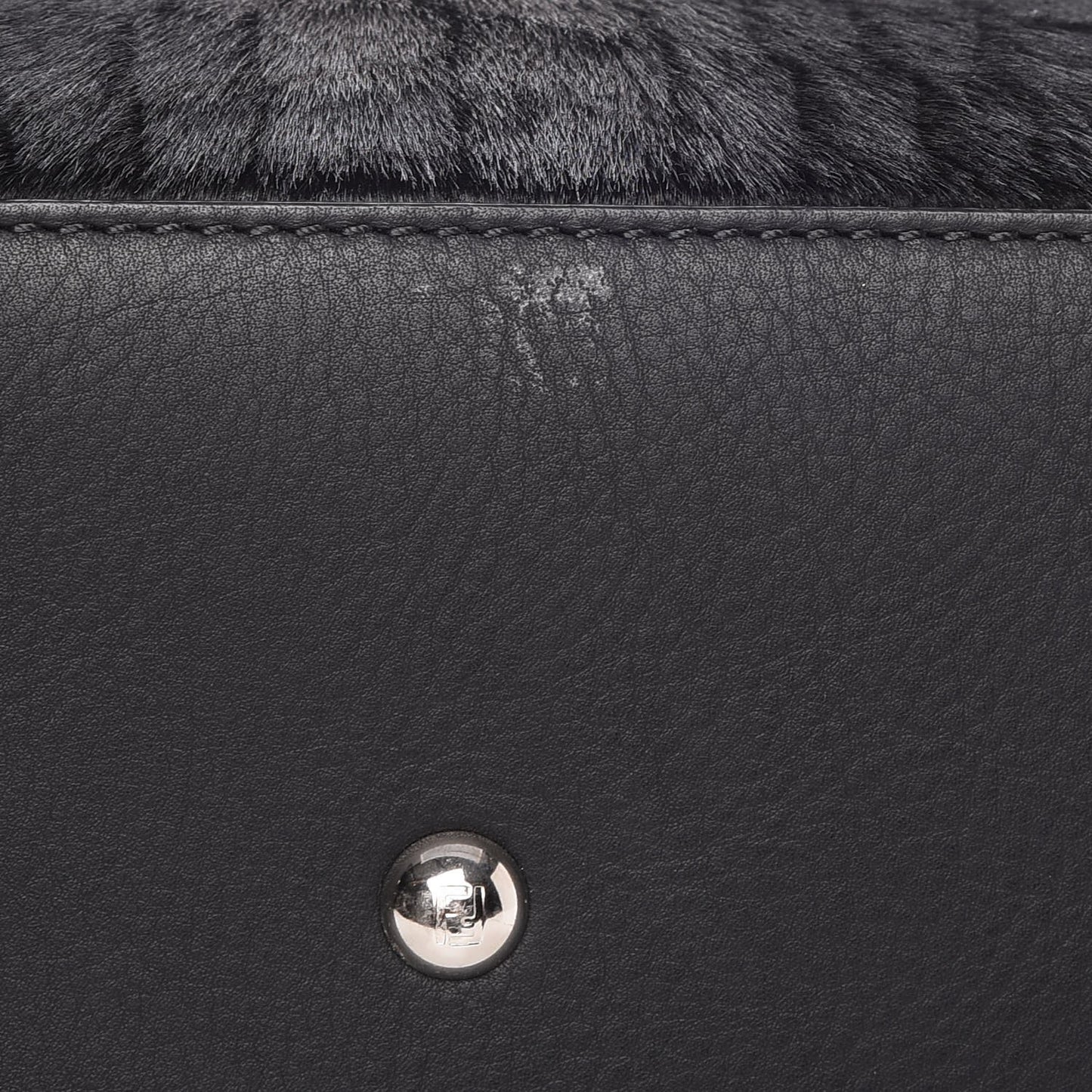 Vitello Pelo Flamingo Crocodile Embossed Petite 3Jours Tote Black