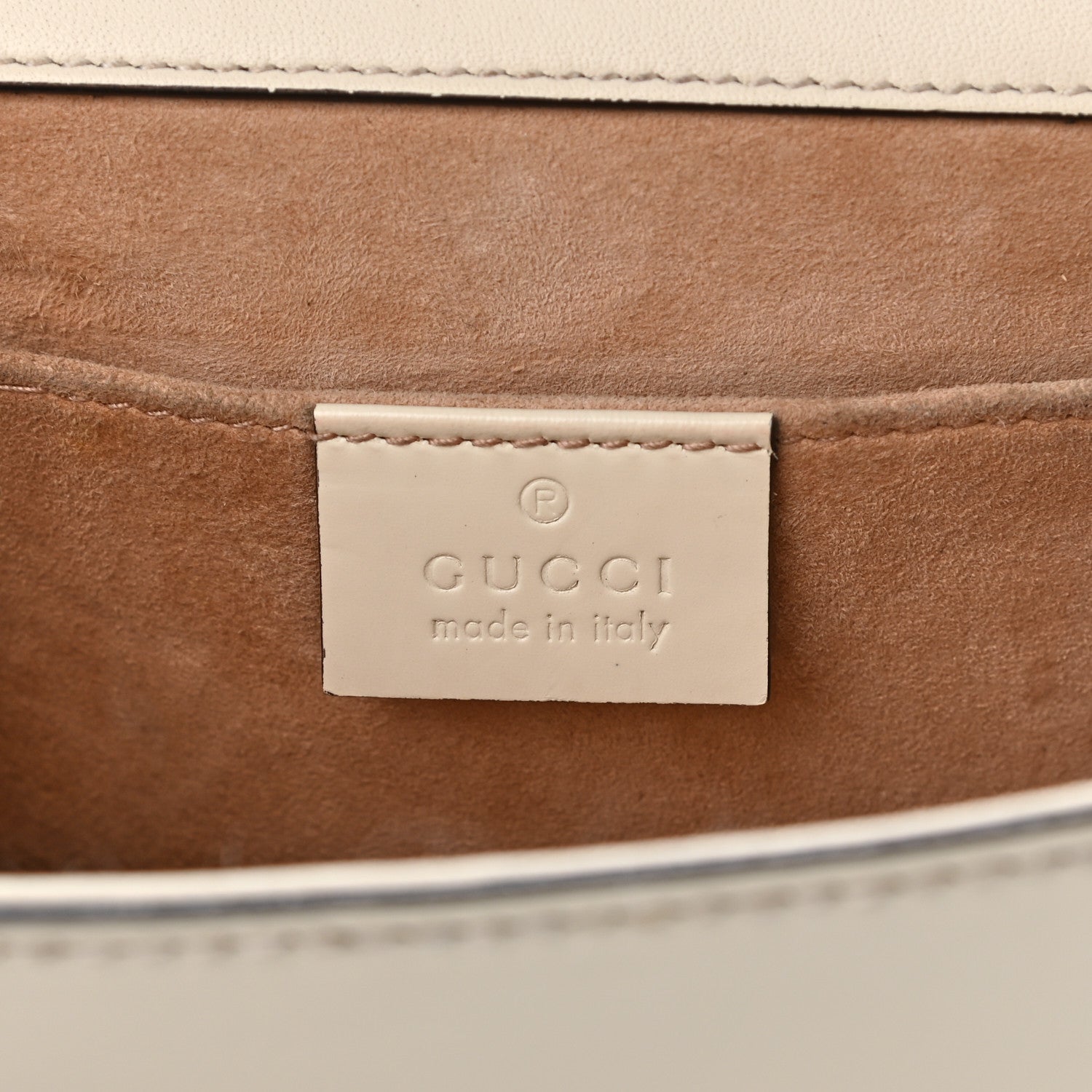 Gucci Calfskin Floral Embroidered Small Padlock Shoulder Bag White 6 of 26