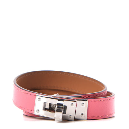 Hermes Swift Kelly Double Tour Bracelet S Rose Azalee 1 of 5