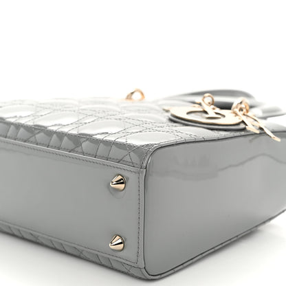 Christian Dior Patent Cannage Small Lady Dior Grey Stone 9 of 9