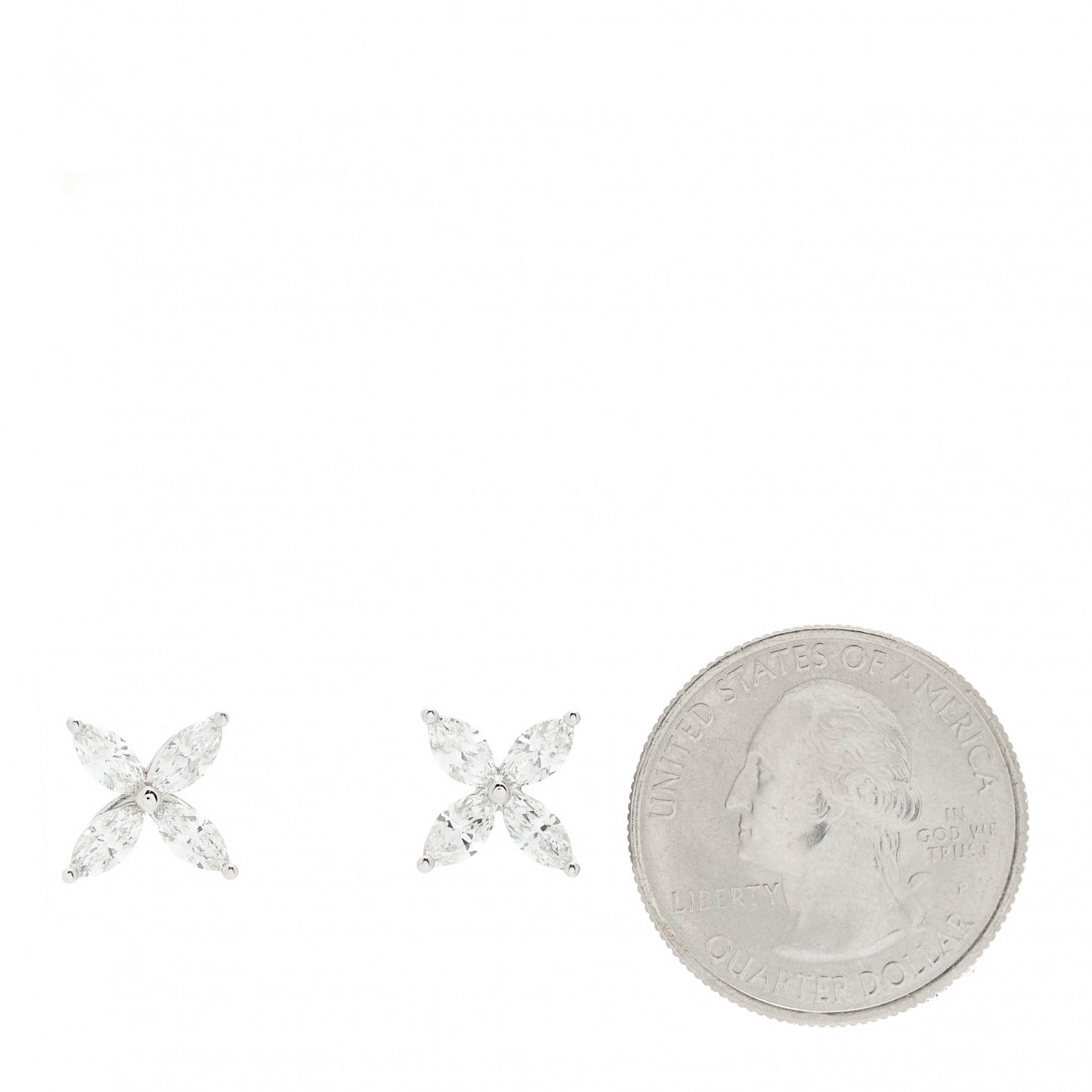 Platinum Diamond Large Victoria Earrings