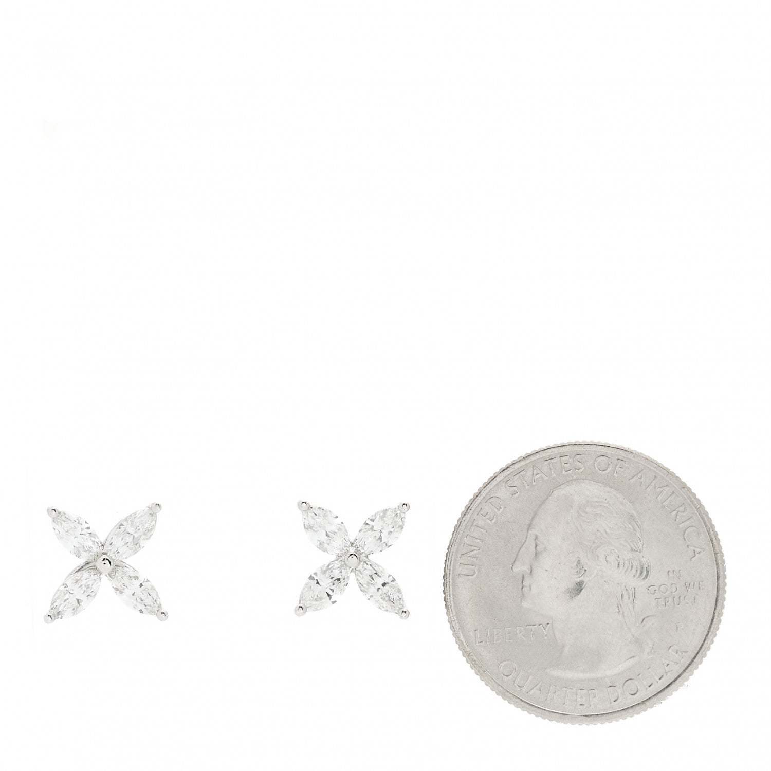 Tiffany Platinum Diamond Large Victoria Earrings 2 of 5