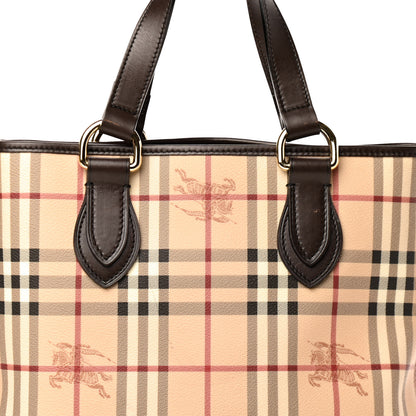 Burberry Haymarket Check Small Onslow Tote Chocolate 11 of 13