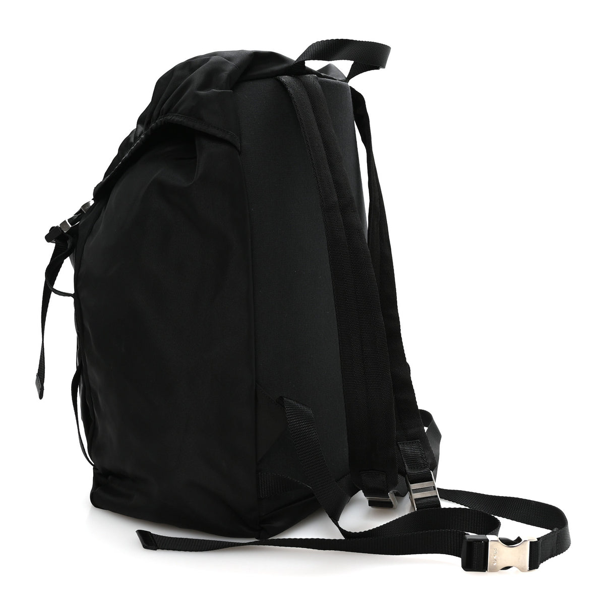 Prada Tessuto Nylon Montagna Double Buckle Backpack Black 3 of 10
