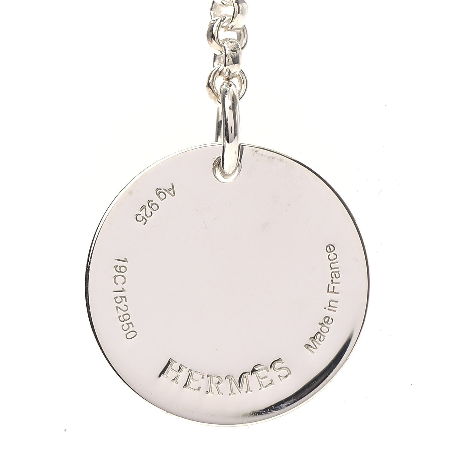 Hermes Sterling Silver 18K Rose Gold PM Ex-Libris Pendant Necklace 4 of 6