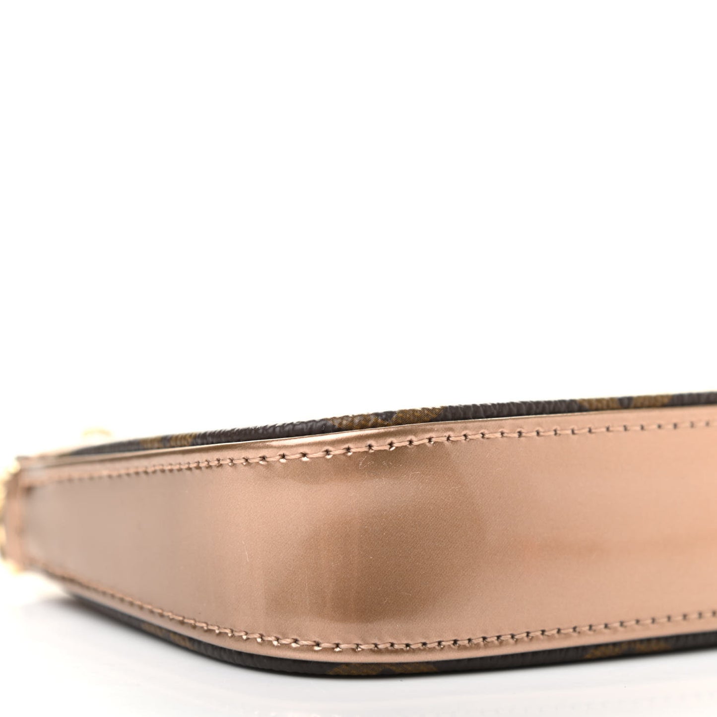 Metallic Vernis Mini Pochette Accessories Rose Gold