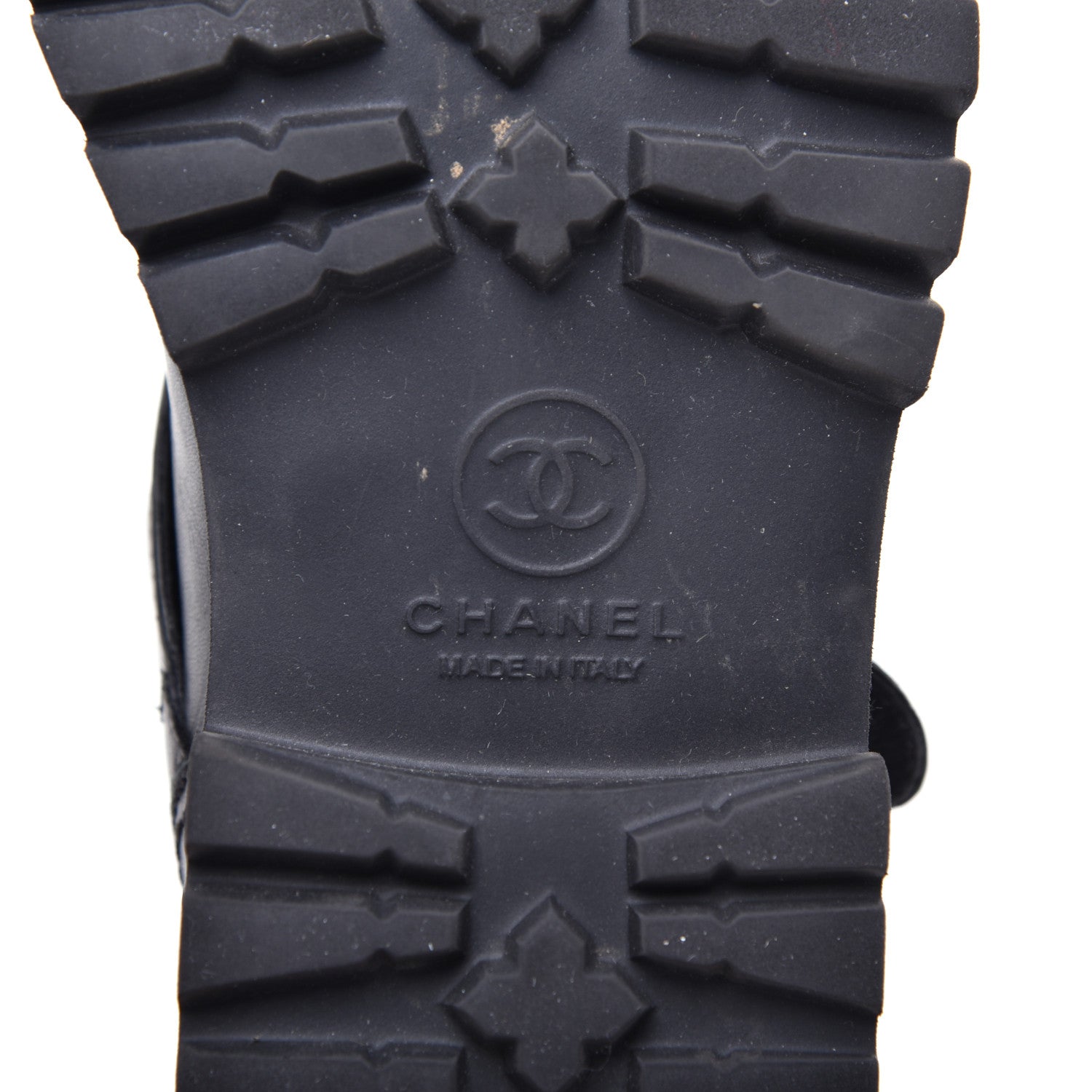 Chanel Calfskin Quilted Biker Boots 36.5 Black 7 of 9