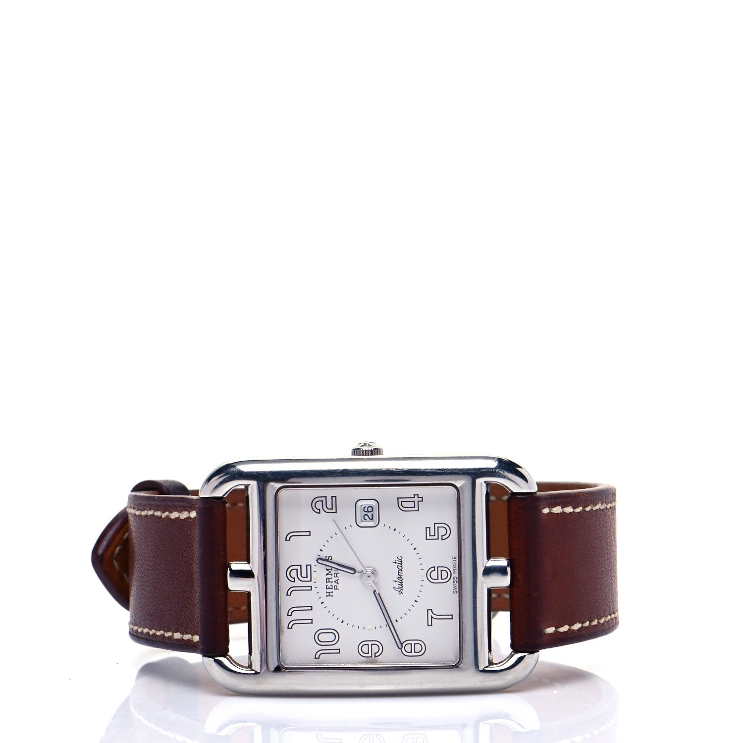 Hermes Stainless Steel Barenia 29mm Cape Cod Automatic Watch Fauve 2 of 6