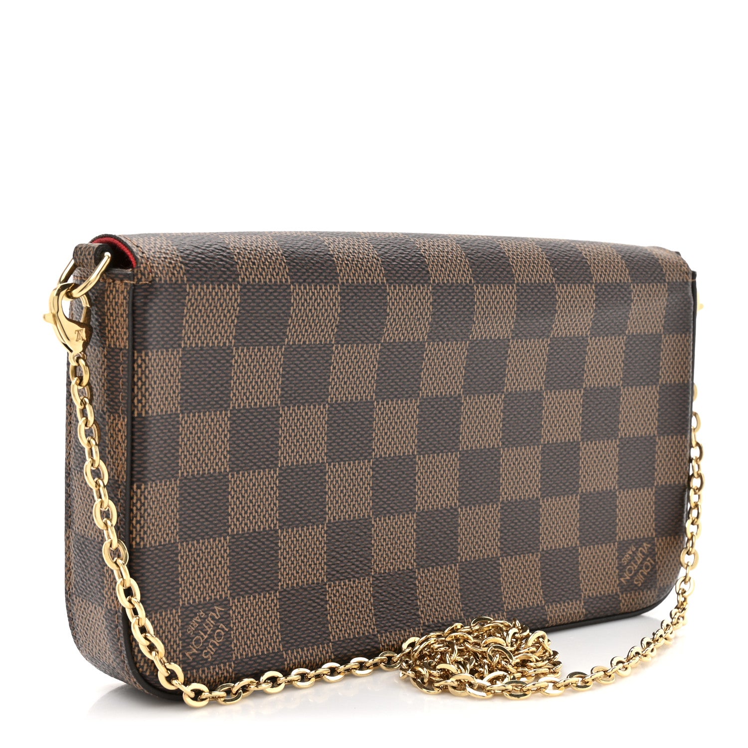Louis Vuitton Damier Ebene Pochette Felicie Chain Wallet 4 of 15