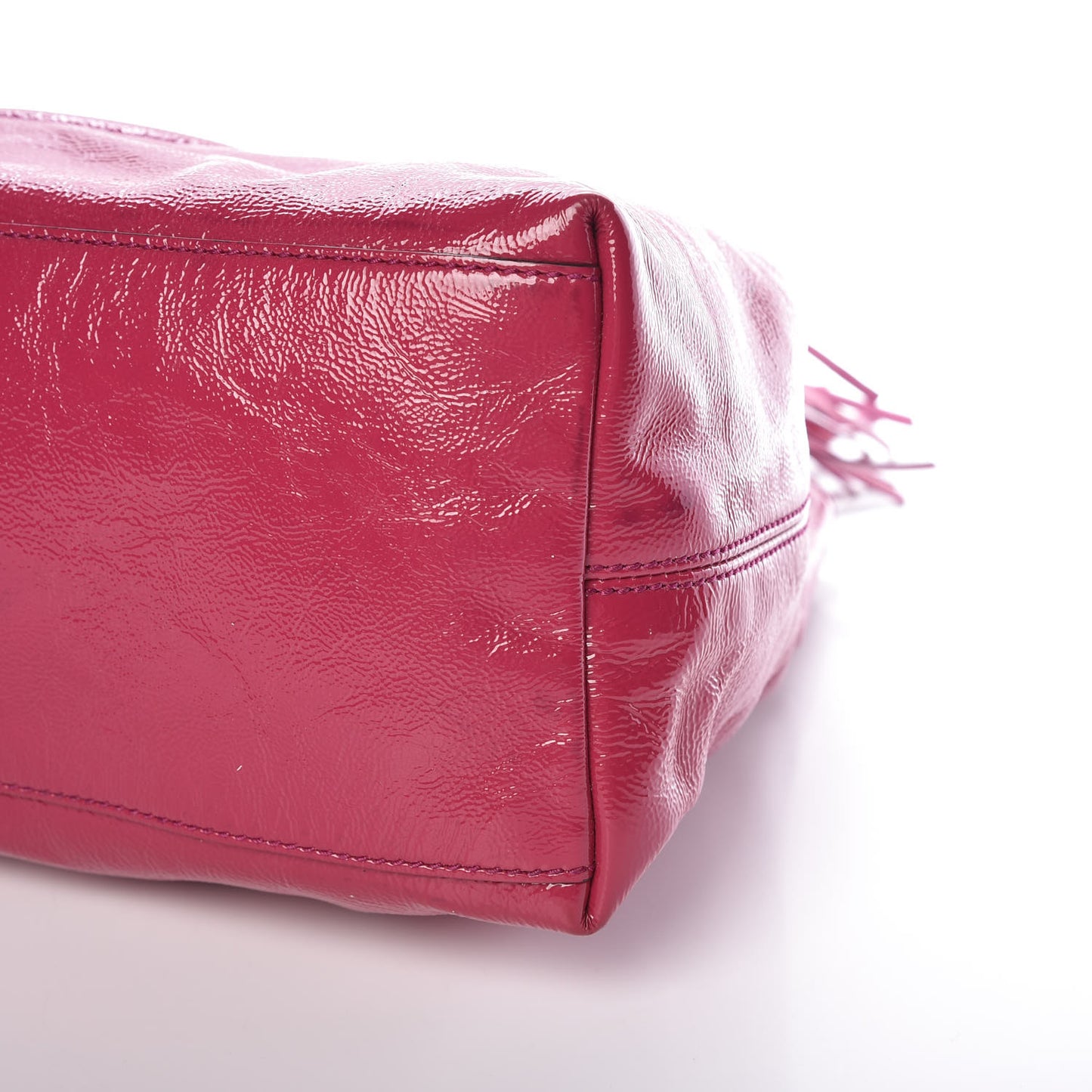 Vernice Naplack Medium Soho Chain Shoulder Bag Bright Bouganville