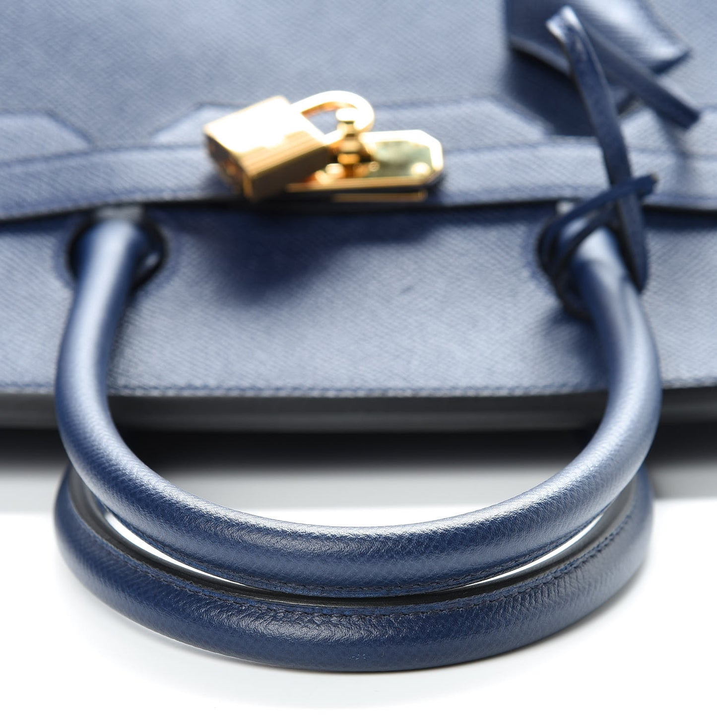 Epsom Horseshoe Birkin 35 Bleu Saphir Etain