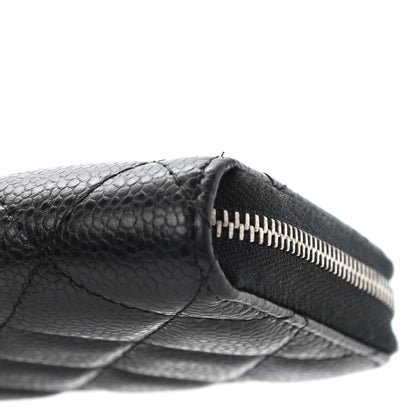 Chanel Caviar Quilted Medium Zip Around Wallet Black 10 of 10