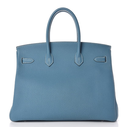 Hermes Togo Birkin 35 Blue Jean 4 of 36