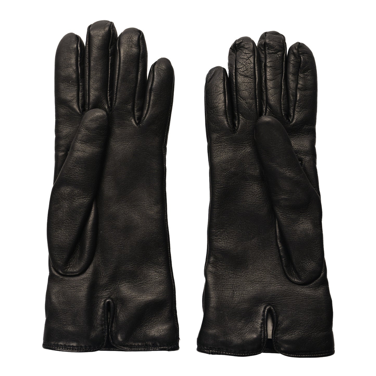 Calfskin Gloves Logo S Black
