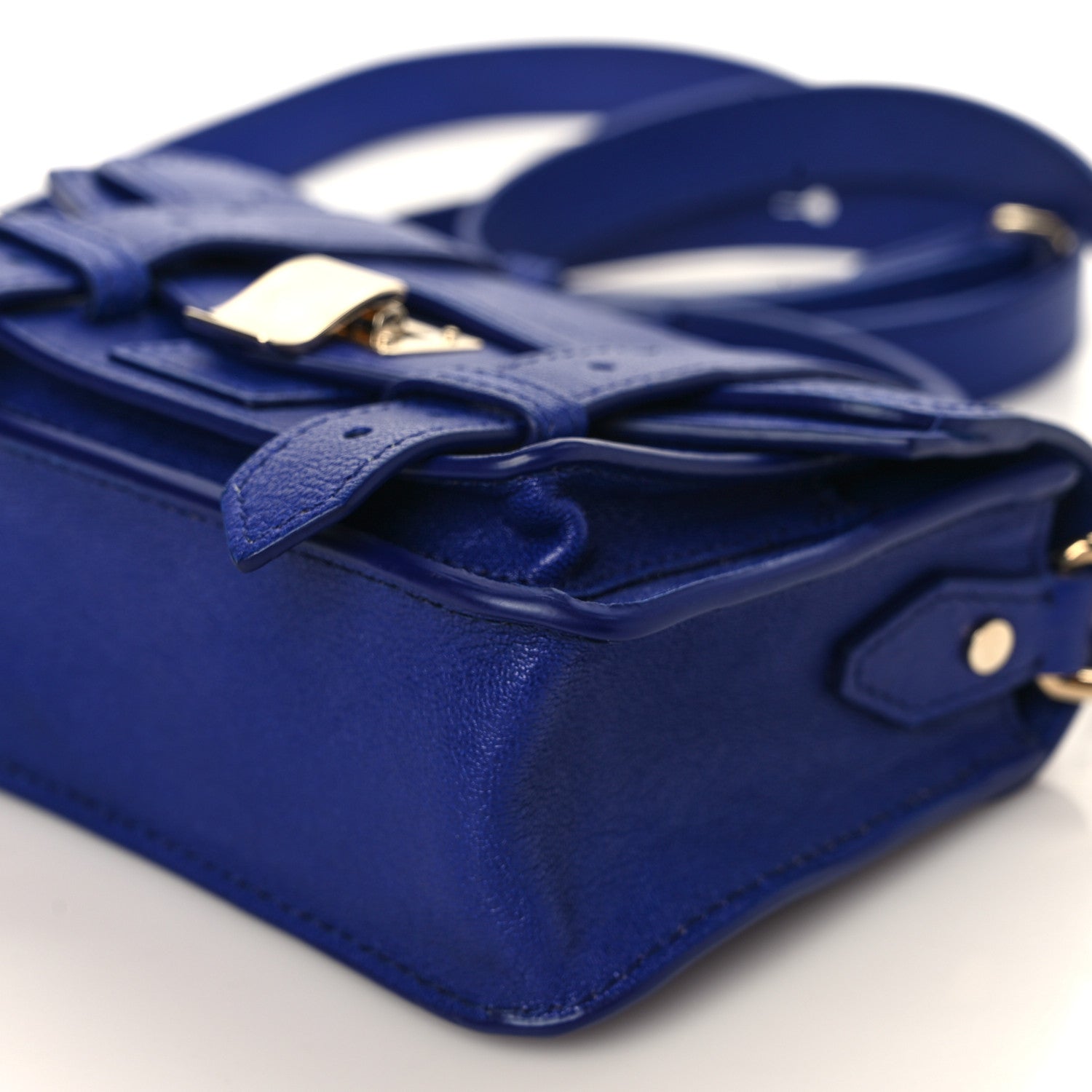 Proenza Schouler Lambskin Micro PS1 Satchel Sapphire 9 of 9